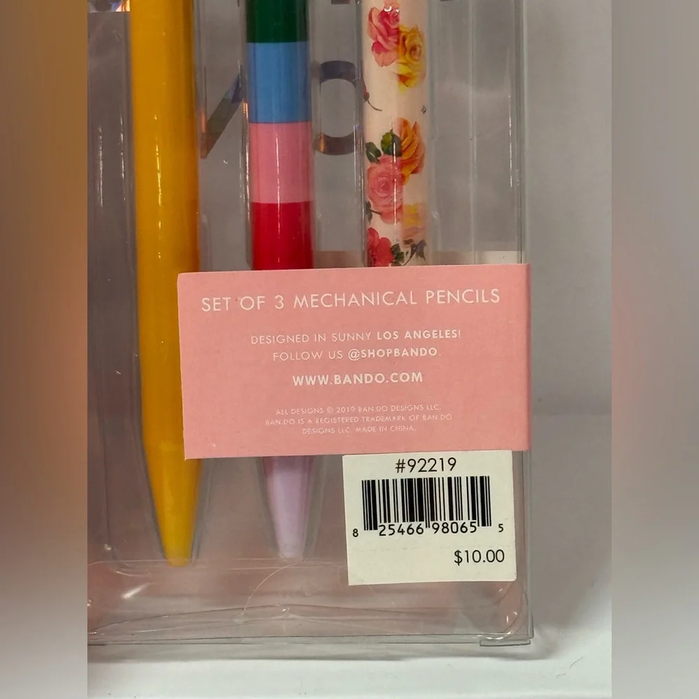 ban.do Stationery Bundle –Happy Hour Deluxe Notepad Set + Mechanical Pencils NEW